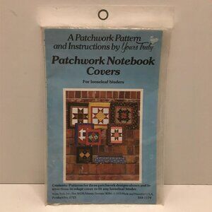 Yours Truly Patchwork Notebook Covers Quilting Quilt Sewing Pattern Uncut 1979